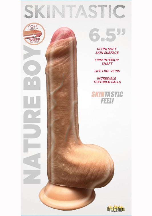 Skinsations Nature Boy Silicone Dildo - Vanilla - 6.5in