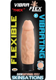 Skinsations Thick Vibraflex Flexible Vibrating Dildo - Vanilla - 6in