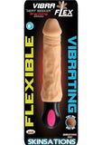 Skinsations Vibra Flex Heat Seeker Warming Dildo - Flesh - 8in