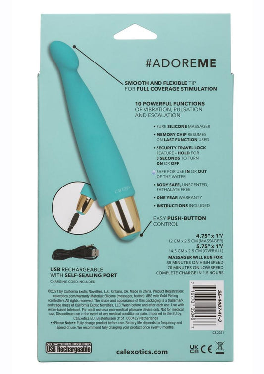 Slay #Adoreme Rechargeable Silicone Massager - Blue