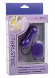 Slay #Thrustme Silicone Rechargeable Thrusting Rotating Vibrator with Remote - Purple