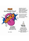 Smack Lickable Massage Oil 2oz - Peach