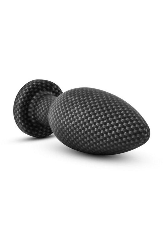 Spark Silicone Butt Plug - Small - Carbon Fiber - Black