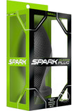 Spark Silicone Butt Plug - Small - Carbon Fiber - Black