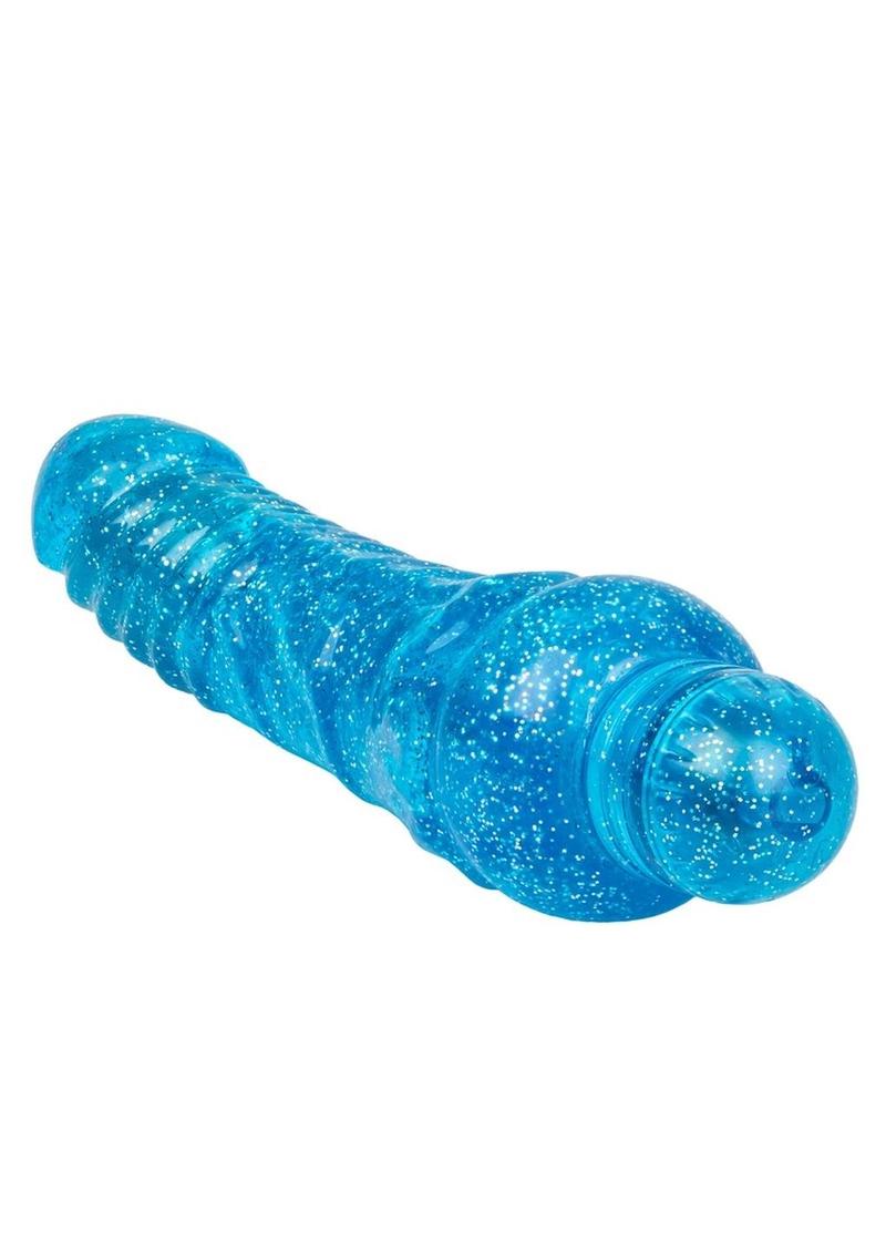 Sparkle Glitter Jack Vibrator Waterproof - Blue - 5.75in