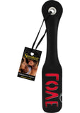 Sportsheets Leather Love Impression Paddle - Black - 12in