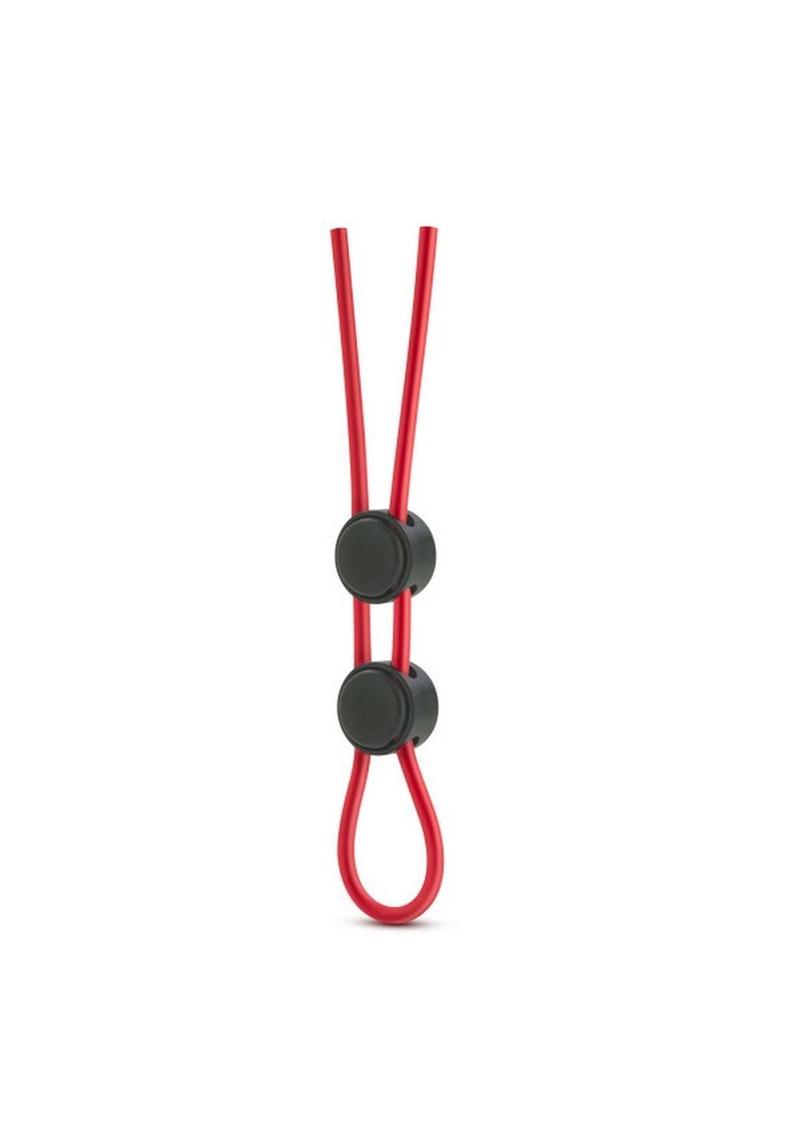 Stay Hard Silicone Double Loop Cock Ring - Red