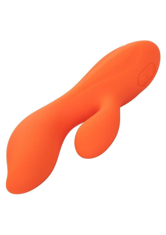 Stella Liquid Silicone Dual Teaser Rechargeable Vibrator - Orange