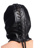 Strict Zip Front Bondage Hood - Black