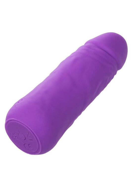 Mini Vibrating Studs Rechargeable Silicone Vibrator - Purple