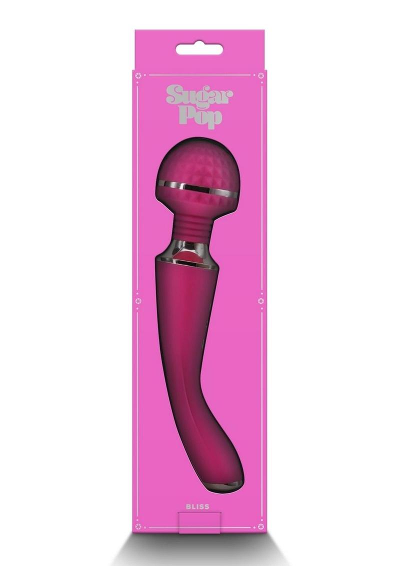 Sugar Pop Bliss Rechargeable Silicone Wand Massager - Pink