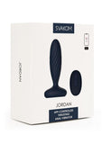 Svakom Jordan Rechargeable Silicone App Control Thrusting Anal Vibrator - Navy Blue