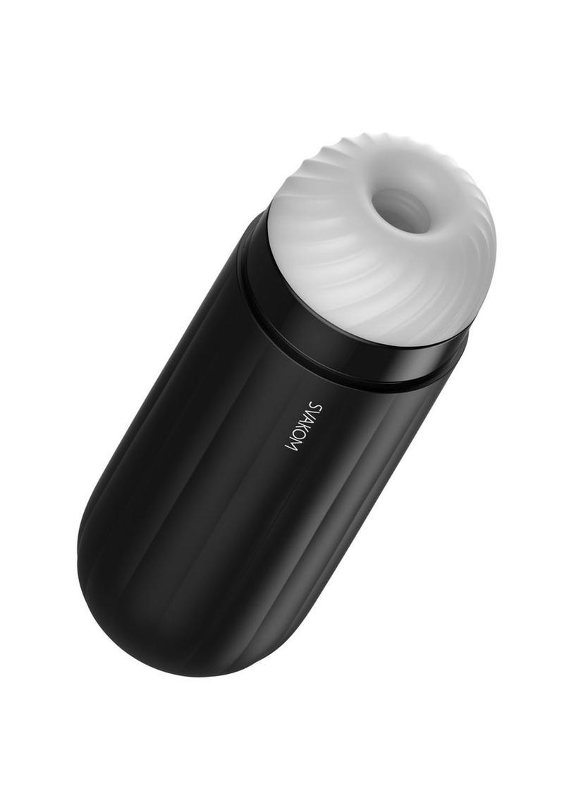 Svakom Sam Neo Silicone Interactive Rechargeable Masturbator - Black/White