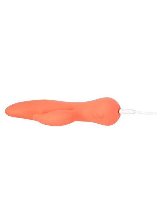 Swan The Blossom Swan Rechargeable Silicone Dual Action Rotate and Clitoral Vibrator - Orange