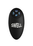 Swell Inflatable Rechargeable Silicone Vibrating Anal Plug - Black