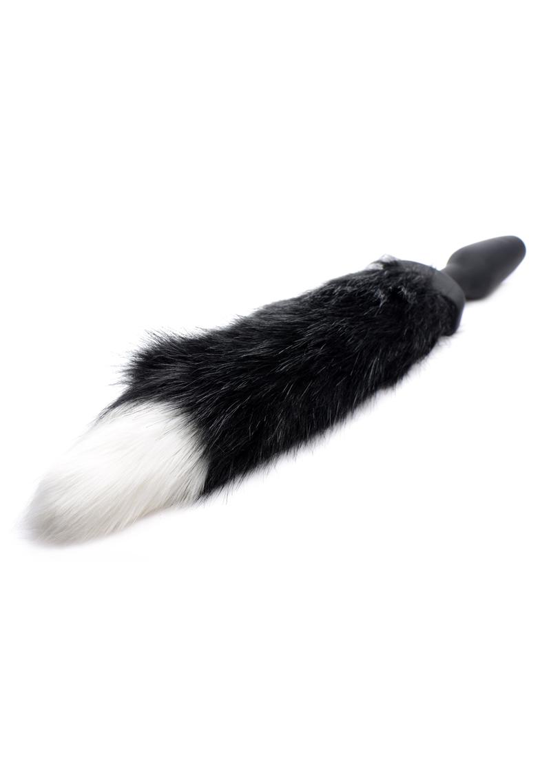 Tailz Moving and Vibrating Fox Tail - Black/Grey