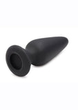 Tailz Snap-On Silicone Anal Plug - Black/Pink - Small