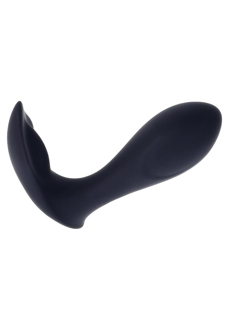 Take Me Out Rechargeable Silicone Dual Vibrator with Remote - Black