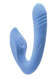 Tap and Thrust Rechargeable Silicone Vibrator with Clitoral Stimulation