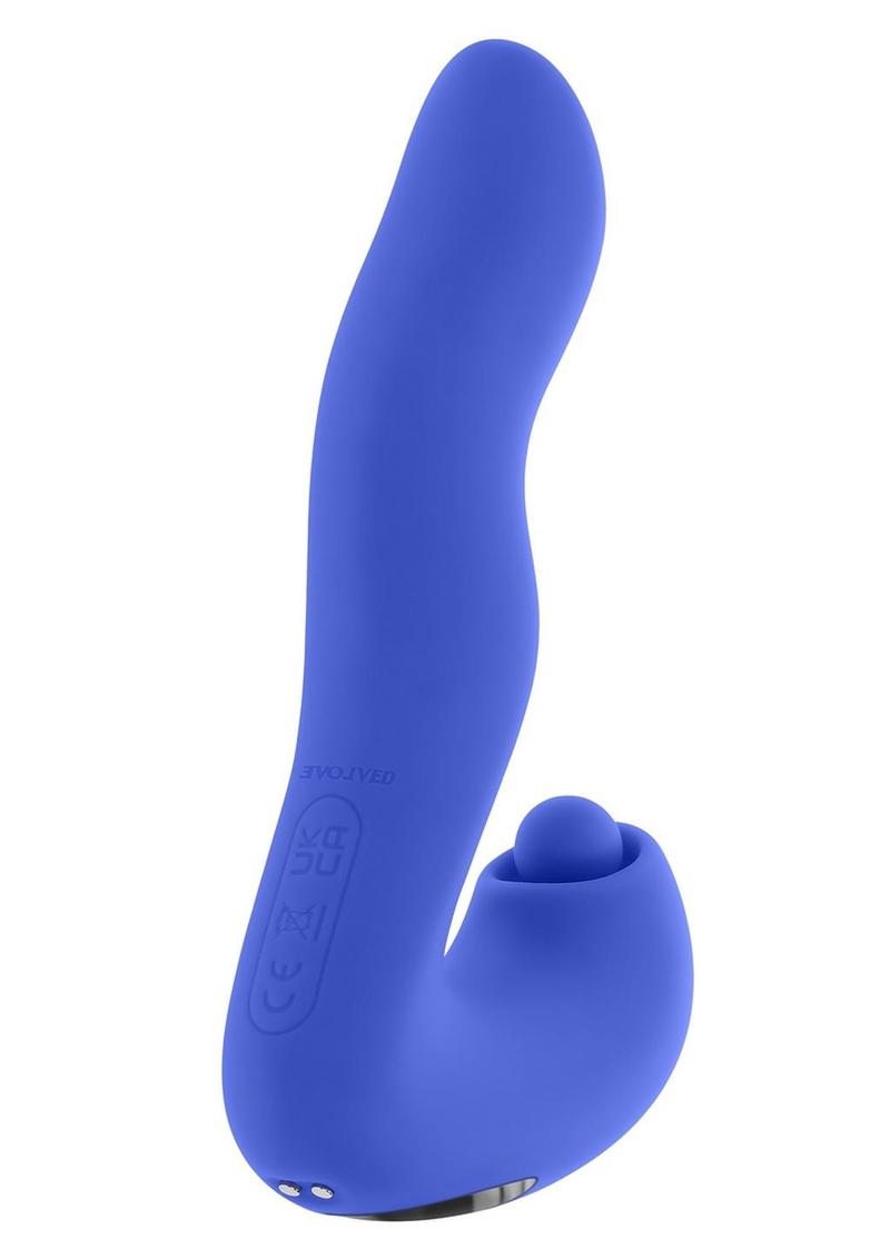 Tappity Tap Rechargeable Silicone Vibrator - Blue