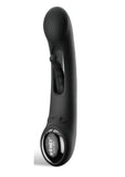 Tempo Pressure Sensing App Controlled Kinky Finger Tapping Rechargeable Silicone G-Spot Vibrator - Black