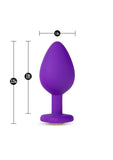 Temptasia Bling Plug Silicone Butt Plug - Purple - Medium