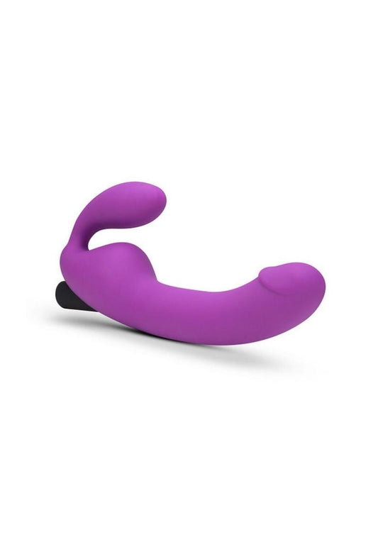 Temptasia Cyrus Strapless Silicone Vibrating Dildo with Rechargeable Bullet - Purple