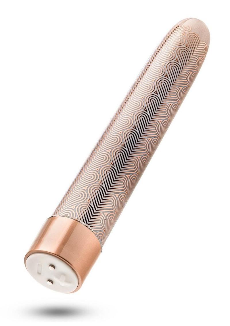 The Collection Lattice Slimline Vibrator - Rose Gold