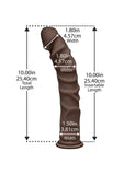 The D Ragin D Ultraskyn Dildo - Black/Chocolate - 10in