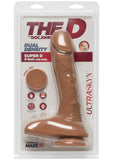 The D Super D Ultraskyn Dildo with Balls - Caramel - 9in