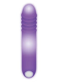 The G Rave Silicone Rechargeable G-Spot Light-Up Vibrator - Purple