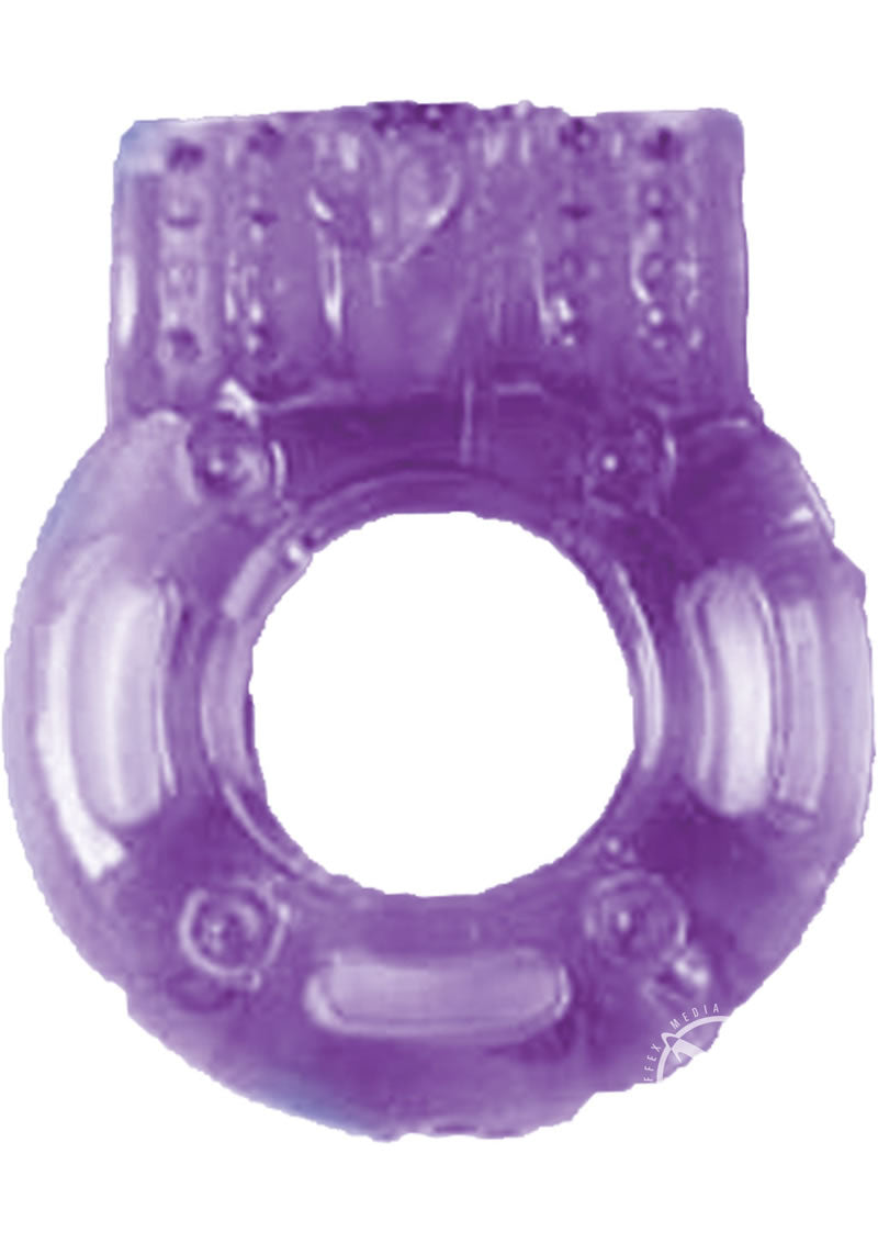 The Macho Vibrating Cock Ring - Purple