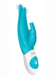 The Flutter Rabbit Rechargeable Silicone Rabbit Vibrator - Blue