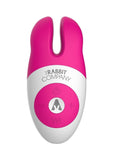 The Lay On Rabbit Rechargeable Silicone Massager - Hot Pink/Pink