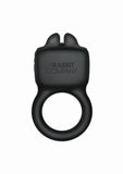 The Rabbit Love Ring Rechargeable Silicone Couples Ring - Black