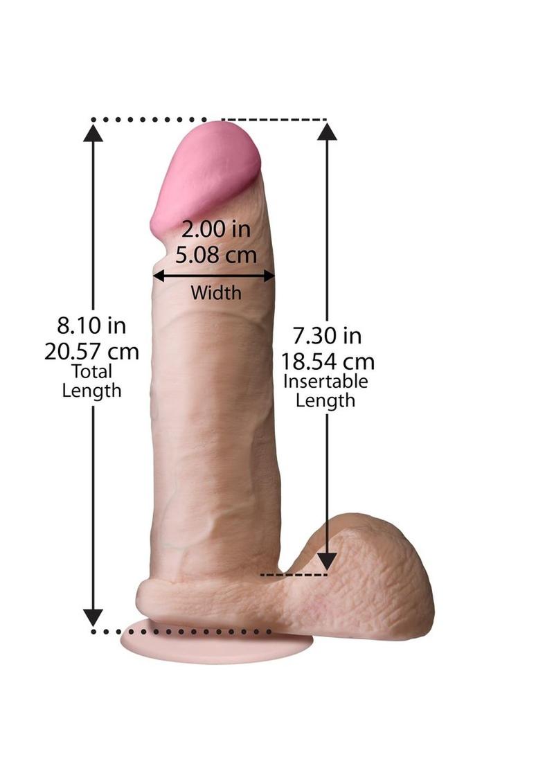 The Realistic Cock Ultraskyn Dildo - Vanilla - 8in