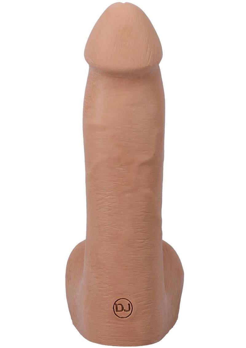 The Realistic Cock with Balls Ultraskyn Removable Vac-U-Lock Suction Cup - Caramel - 7in