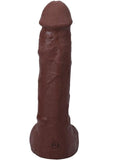 The Realistic Cock with Balls Ultraskyn Squirting with Removable Vac-U-Lock Suction Cup - Chocolate - 9.5in