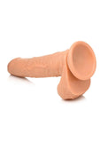 Thinz Uncut Dildo with Balls - Vanilla - 8in