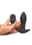 Thunder Plugs Rim Slide 7x Sliding Ring Silicone Rechargeable Butt Plug with Remote Control - Black