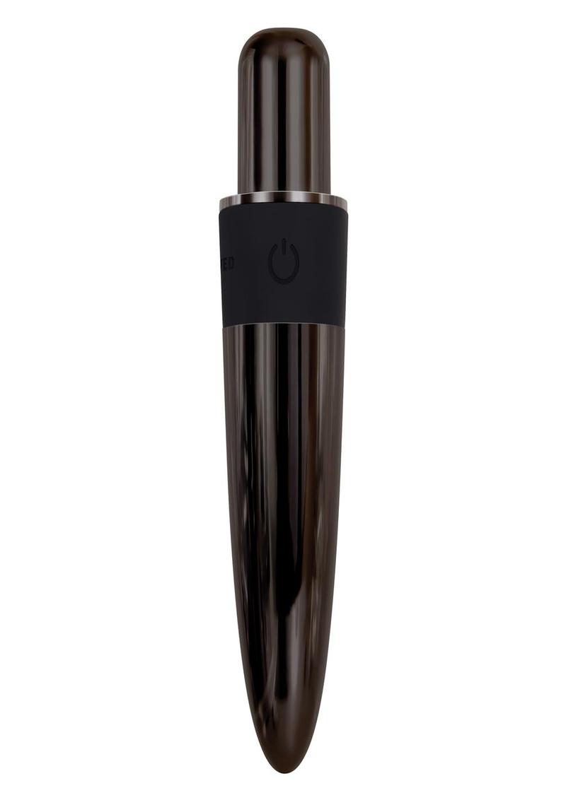 Tiny Treasures Silicone Rechargeable Vibrator with Multiple Attachments - Black