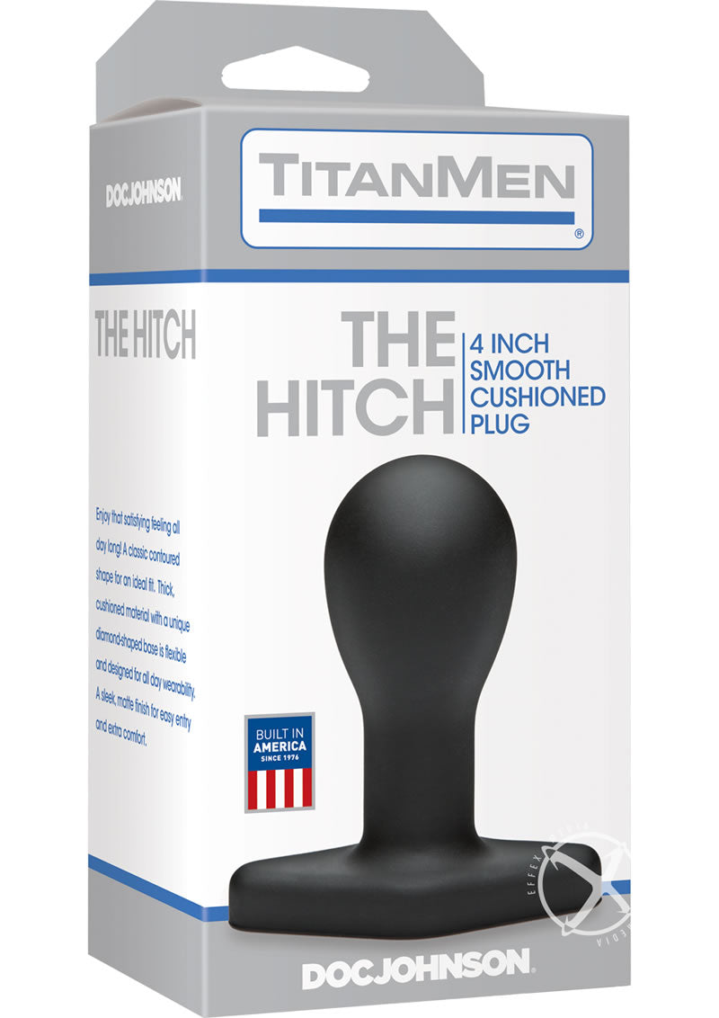 Titanmen The Hitch Smooth Cushioned Anal Plug - Black