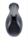 Trinity Men 10x Vibrating Silicone Rechargeable Stroker - Black