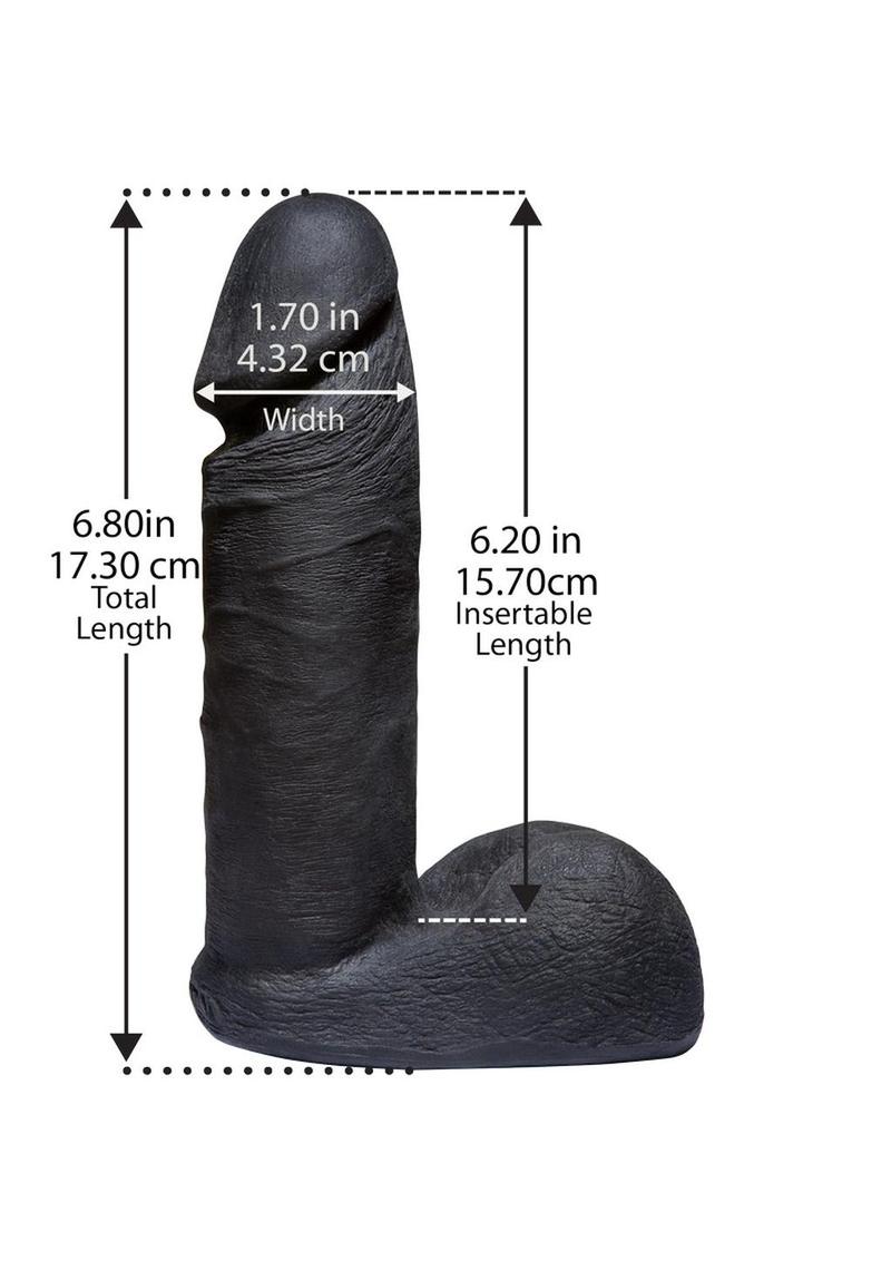 Vac-U-Lock Codeblack Ultraskyn Dildo - Black - 6in