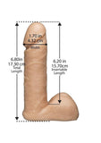 Vac-U-Lock Realistic Dildo - Flesh/Vanilla - 6in