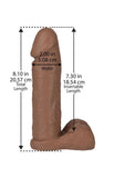 Vac-U-Lock Realistic Dildo - Brown/Caramel - 8in