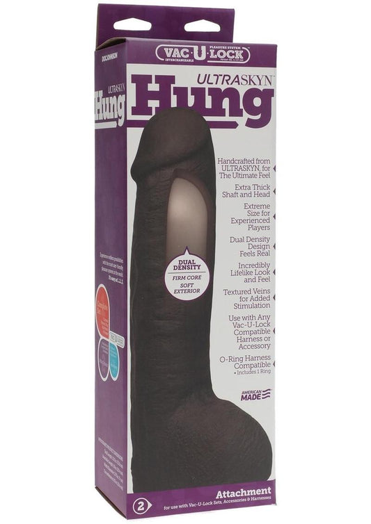 Vac-U-Lock Ultraskyn Hung Dildo - Black