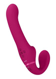 Vive Al Rechargeable Silicone Dual Motor Strapless Strap-On - Pink