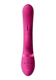 Vive May Dual Pulse-Wave and Vibrating C-Spot and G-Spot Rechargeable Silicone Rabbit - Pink