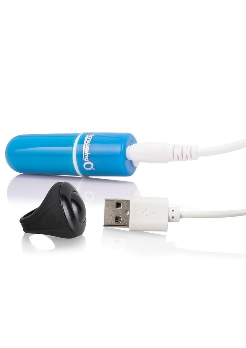 Vooom Wireless Remote Control Silicone USB Rechargeable Bullet Waterproof - Blue